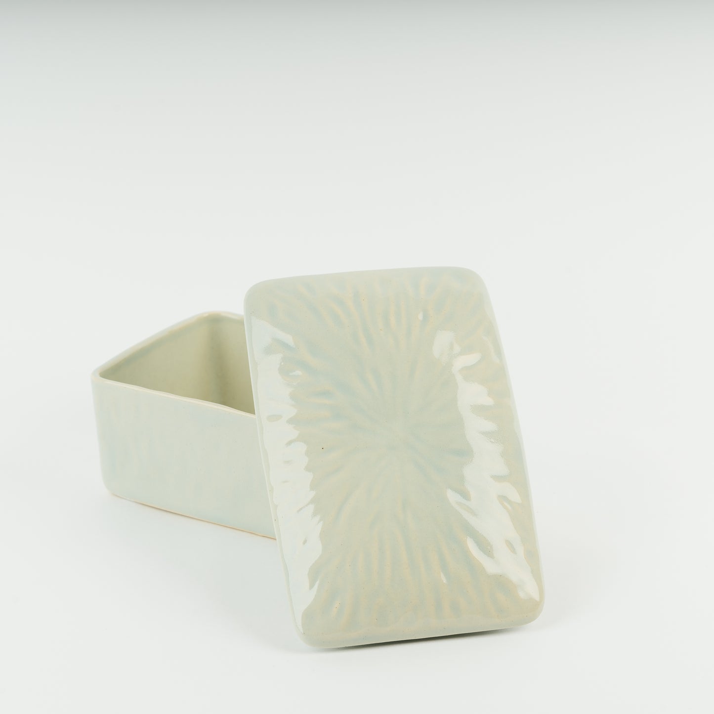 Powder Blue Butter Dish