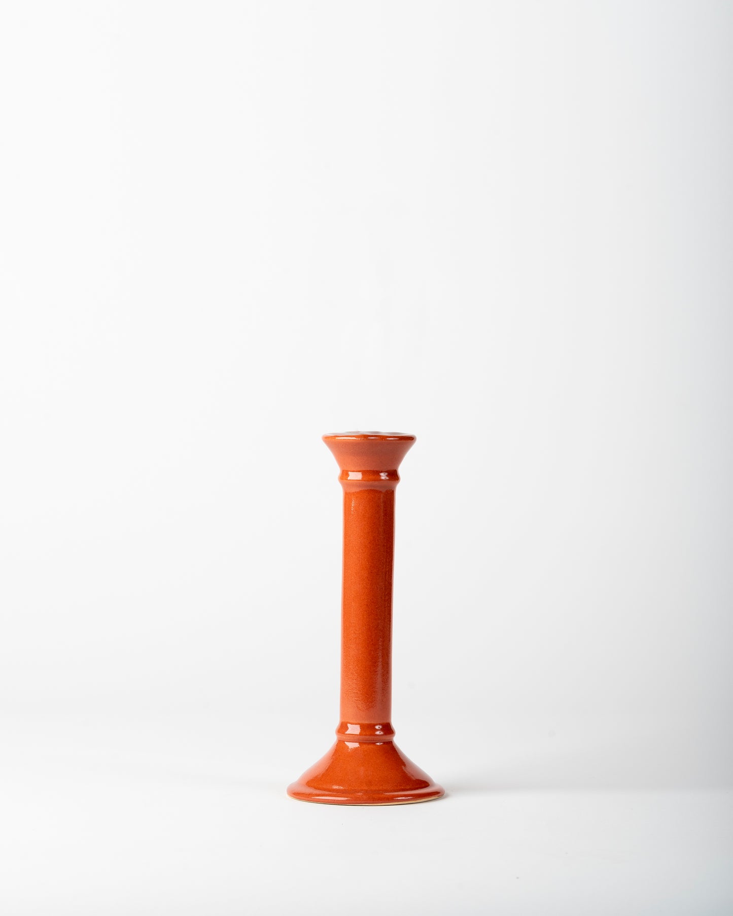 Handmade Soft Peony Pink Ceramic Taper Candle Holder – Elegant Home Décor