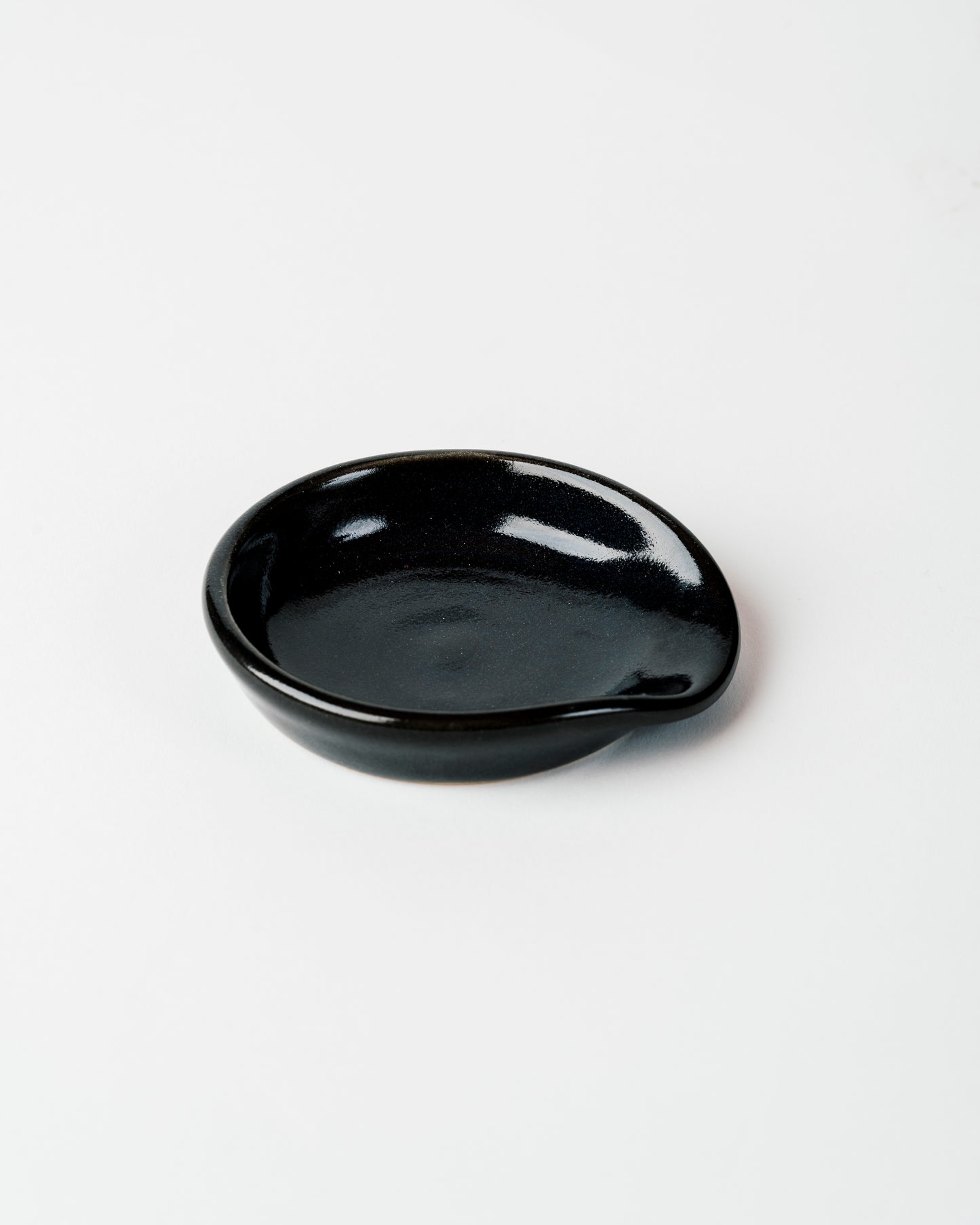 Handmade Dark Woad Blue Ceramic Spoon Rest – Minimalist Kitchen Counter Accessory for Clean Cooking & Stylish Decor