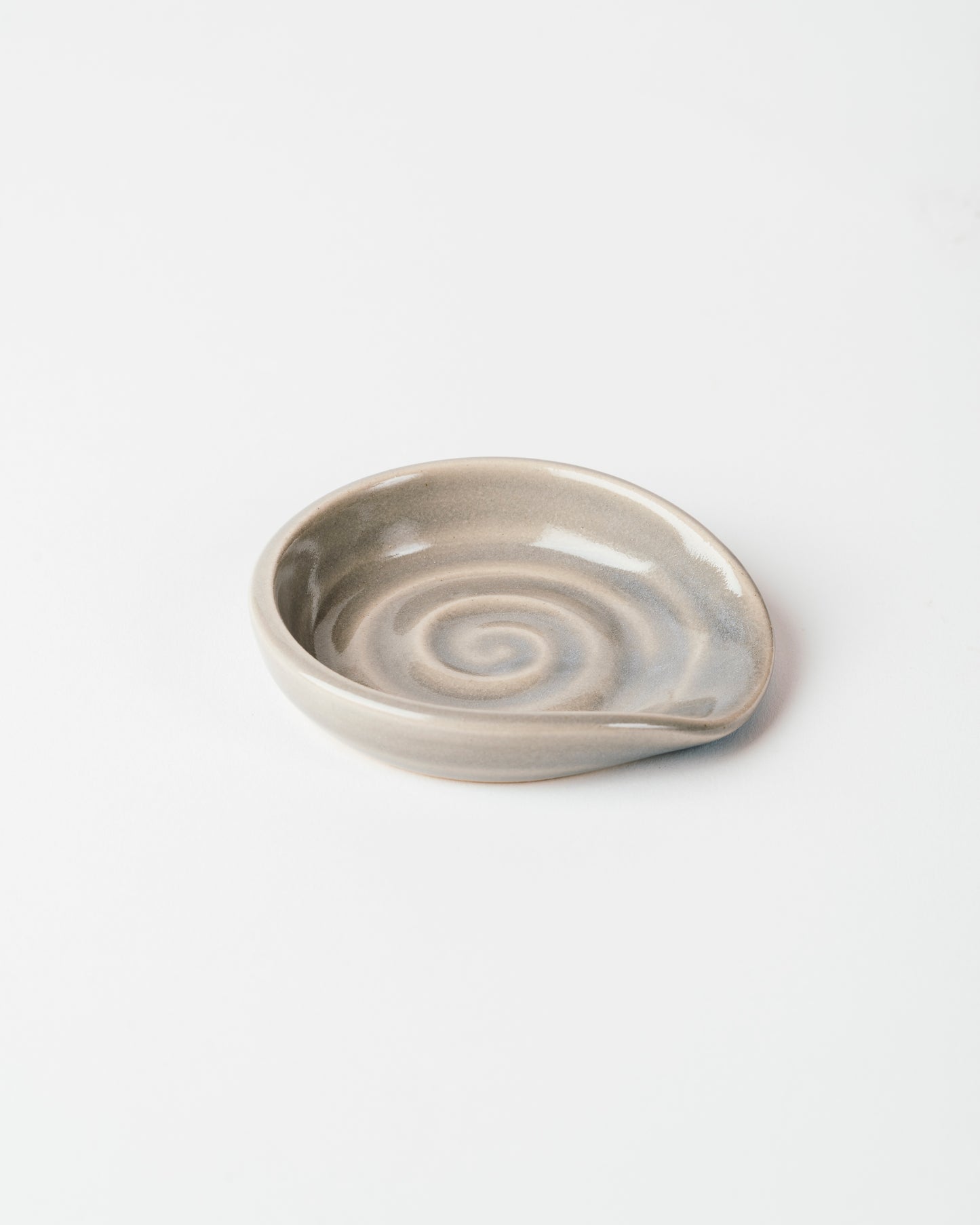 Handmade Dark Woad Blue Ceramic Spoon Rest – Minimalist Kitchen Counter Accessory for Clean Cooking & Stylish Decor