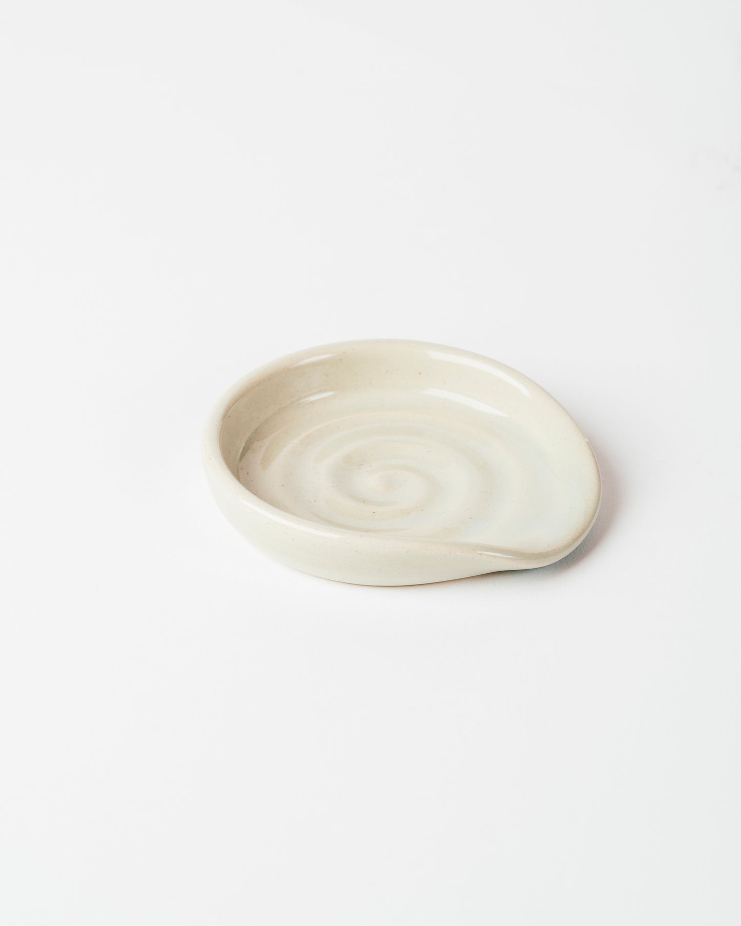 Handmade Dark Woad Blue Ceramic Spoon Rest – Minimalist Kitchen Counter Accessory for Clean Cooking & Stylish Decor
