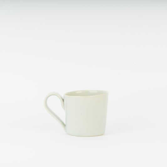 Handmade Pale Powder Blue Stoneware Coffee Cup – Modern Ceramic Mug with Neutral Glossy Glaze – Artisan Pottery for Everyday Use