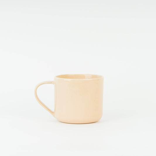 Handmade Soft Peony Pink Stoneware Breakfast Mug – High Gloss Ceramic Cup for Hot Beverages